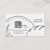 Modern Clean Hand Sketch Sourdough Homemade Bread Visitenkarte (Rückseite)