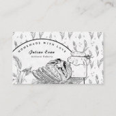 Modern Clean Hand Sketch Sourdough Homemade Bread Visitenkarte (Vorderseite)