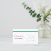 Modern Clean Line Business Cards Visitenkarte (Stehend Vorderseite)