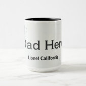Modern Clean Minimalist Dad Hero Gift Tasse (Zentrum)