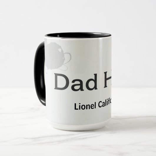 Modern Clean Minimalist Dad Hero Gift Tasse (Vorderseite Links)
