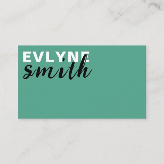 Modern Clean Pastel Blue QR Code Typografie Script Visitenkarte (Vorderseite)