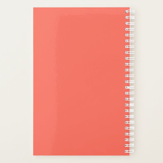 Modern Clean Pink Monogram 2024 Weekly Personal Planer (Rückseite)