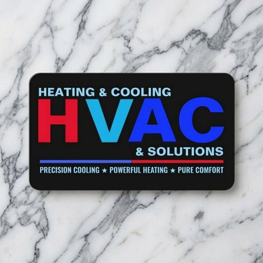Modern Clean Professional HVAC Services Visitenkarte