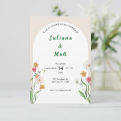 Modern Clean Wedding Invitation Template Einladung (Stehend Vorderseite)