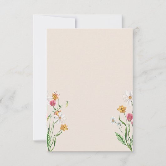 Modern Clean Wedding Invitation Template  Einladung (Rückseite)