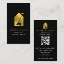 Modern Cleaning Reinigungsdienst Logo Gold QR Code