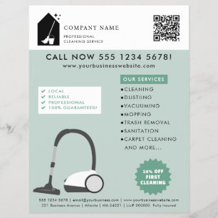 Modern Cleaning Reinigungsdienstleistungen Logo Gr Flyer