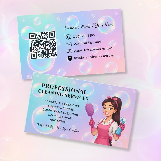 Modern Cleaning Service Business Card Visitenkarte