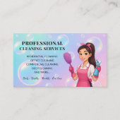 Modern Cleaning Service Business Card Visitenkarte (Vorderseite)