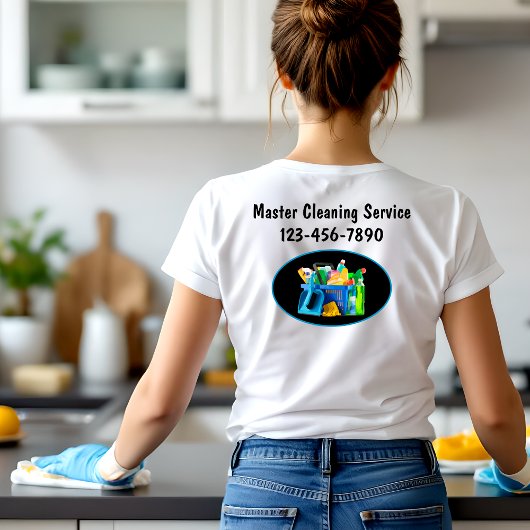 Modern Cleaning Service Female Staff Work Shirts