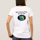 Modern Cleaning Service Female Staff Work Shirts (Rückseite)