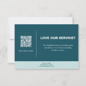 Modern Cleaning Services Logo QR-Code in Türkis Dankeskarte (Rückseite)