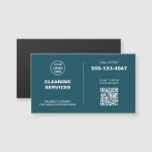 Modern Cleaning Services Logo QR Magnetkarte (Vorne/Hinten)