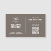 Modern Cleaning Services Logo QR Magnetkarte (Vorderseite)