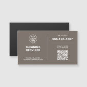 Modern Cleaning Services Logo QR Magnetkarte (Vorne/Hinten)