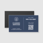 Modern Cleaning Services Logo QR Magnetkarte (Vorne/Hinten)