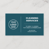 Modern Cleaning Services Logo Türkis Terminkarte (Vorderseite)