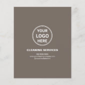 Modern Cleaning Services Photo Logo Taupe Flyer (Hinten)