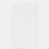 Modern Clear Seating Chart Acrylschild (Winkel)
