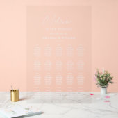 Modern Clear Seating Chart Acrylschild (Hochzeit)