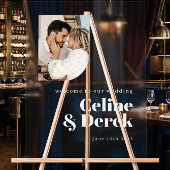 Modern Clear Wedding Photo Welcome Acrylic Sign Acrylschild