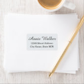 Modern Clear White Custom Address Label Adressaufkleber (Insitu)