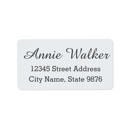 Modern Clear White Custom Address Label Adressaufkleber (Vorne)