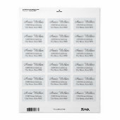 Modern Clear White Custom Address Label Adressaufkleber (Vorne)