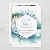 Modern Cliff Nautical Wedding Save The Date (Vorne/Hinten)