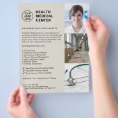 Modern Clinic Doctor Healthcare Custom Logo Flyer (Hand)