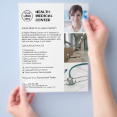 Modern Clinic Doctor Healthcare Custom Logo Flyer (Hand)
