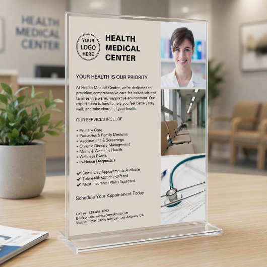 Modern Clinic Doctor Healthcare Custom Logo Flyer
