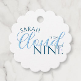 Modern Cloud 9 Brautparty für Typografie Geschenkanhänger