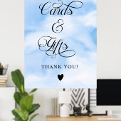 Modern Cloud Nine Brautparty Cards & Gifts Zeichen Poster (Heimbüro)