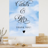 Modern Cloud Nine Brautparty Cards & Gifts Zeichen Poster (Küche)