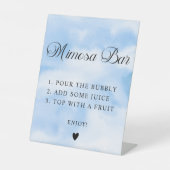 Modern Cloud Nine Brautparty Mimosa Bar Sign Sockelschild (Vorderseite)