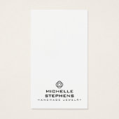 Modern Clover Logo Schmuck Ohrring Holder Weiß (Vorderseite)