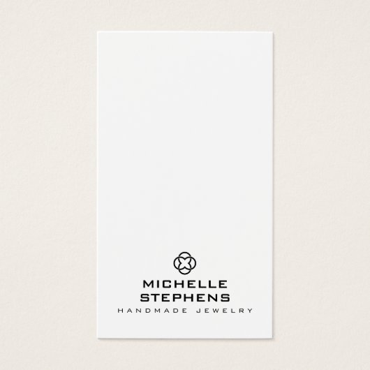 Modern Clover Logo Schmuck Ohrring Holder Weiß (Vorderseite)