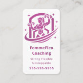 Modern Coaching Frauen Personal Trainer Pink Visitenkarte (Vorderseite)