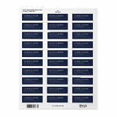 Modern Coastal Blue Return Address Labels (Vorne)