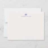 Modern Coastal Monogram Seashell Note Card Einladung (Vorderseite)
