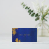 Modern Cobalt Blue Gold Spritzer Business Card Visitenkarte (Stehend Vorderseite)