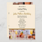 Modern Cocktail Geburtstagsparty Einladung (Vorne/Hinten)
