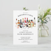 Modern Cocktail Geburtstagsparty Einladung (Stehend Vorderseite)