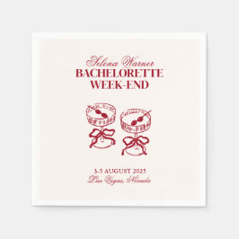 Modern Cocktails Bachelorette Wochenende Serviette
