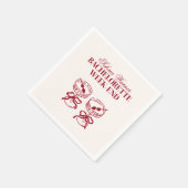 Modern Cocktails Bachelorette Wochenende Serviette (Ecke)