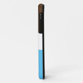 Modern Cocoa Brown White Sky Blauer Streifen Case-Mate iPhone Hülle (Hinten/Links)