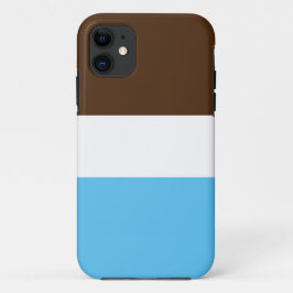 Modern Cocoa Brown White Sky Blauer Streifen Case-Mate iPhone Hülle