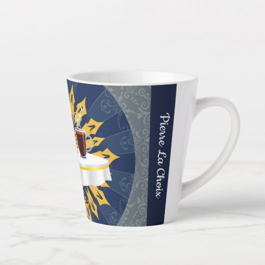 Modern Coffee Bar Deco Aesthetic Personalized Milchtasse (Rechts)